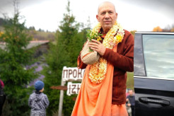 HH Bhaktivaibhava Swami in rehabilitation after a stroke