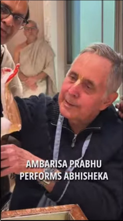 Ambarisa & Svaha Prabhus at Potomac Temple | Gaura Purnima Abhisheka 2026