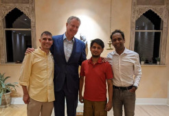 Former NYC Mayor Visits The Bhakti Center