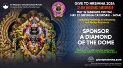 TOVP Nrsimhadeva Wing Diamonds of the Dome Campaign, 2024