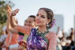 Grace in Motion: Vaishnavi Inspires Harinam Sankritan Worldwide