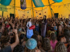 Devotees Debut at Westival, Bringing Kirtan and Prasadam