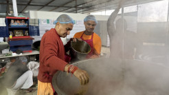 ISKCON Mega Kitchen Nourishing Netra Kumbh 2025 Volunteers