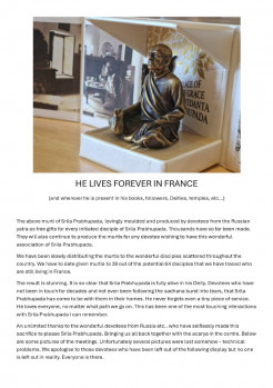 Gift Prabhupada in France