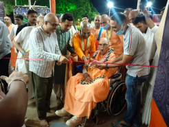 Jayapataka Swami Inaugurates BRC Exhibit at the 53rd Kolkata Ratha-yatra