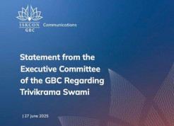 Statement from the Executive Committee of the Governing Body Commission Regarding Trivikrama Swami