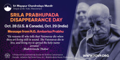 H.G. Ambarisa Das Message for Srila Prabhupada’s Divine Disappearance Day