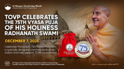 TOVP Celebrates H.H. Radhanath Swami's 75th Vyasa Puja