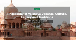 Historic International Conference to be Held on the Philosophy of Vaiṣṇava Vedānta