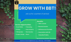 BBT Summer Internship Program Back by Popular Demand