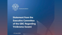 GBC Executive Committee Releases Statement on Trivikrama Swami