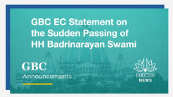 GBC Executive Committee Shares Statement on  the Sudden Passing of  HH Badrinarayan Swami