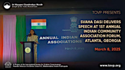 Svaha Dasi Delivers Speech at 1st Annual Indian Community Association Forum, Atlanta, Georgia – March 8, 2025