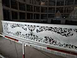 Beautiful Marble Railings Being Installed in the TOVP