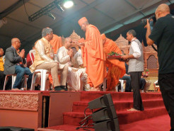 ISKCON Leader Honored at the Inauguration of Largest Hindu Temple in the West