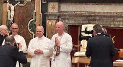 ISKCON Devotees Meet with Leo XIV at Interfaith Gathering in Apostolic Palace