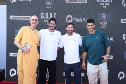 During India Visit, Messi Receives Bhagavad-gita from ISKCON Leader