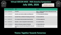 ISKCON Ministry of Education Announces PAN America Mini-Symposium 2026