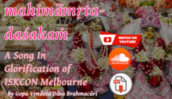 Mahimamrita Dashakam – New Song Glorifies ISKCON Melbourne