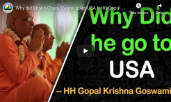 VIDEO: Why Did Bhakti Charu Swami Go to USA -- by Gopal Krishna Goswami