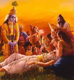 Today Bhishma Dev, a great devotee of the Lord left His body…