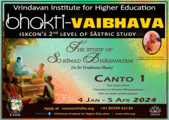 New Series of Bhakti-vaibhava to begin at the VIHE in January