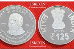 Prime Minister Modi Releases a Special Coin to Commemorate the Life and Teachings of Srila Prabhupada