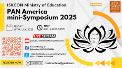 ISKCON Ministry of Education to Host PAN America Symposium Online July 18
