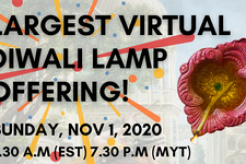 ISKCON Malaysia Holds the Largest Virtual Lamp Offering on the First Day of Kartika