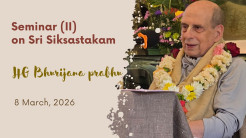 Seminar on Sri Siksastakam | HG Bhurijana Prabhu | 7 March, 2026 | Iskcon Hong Kong