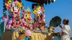 New Vrindaban Holds Small Rural Rathayatra with COVID-19 Restrictions