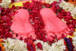 Lord Chaitanya’s Lotus Feet Installed at ISKCON Mayapur