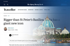 “Bigger than St Peter’s Basilica, India has a giant new icon” – an Article from The Sydney Morning Gerald