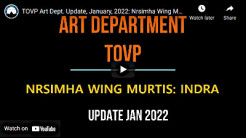 TOVP Art Dept. Update, January, 2022: Nrsimha Wing Murtis: Indra
