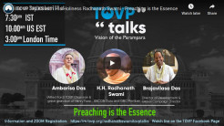 TOVP TALKS with His Holiness Radhanath Swami – Preaching is the Essence