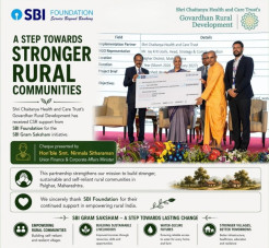 ₹2 Crores from the State Bank of India Foundation for Iskcon GEV’s Shri Chaitanya Health and Care Trust