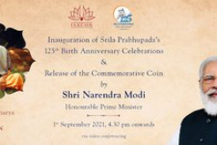 Sep. 1st, Live, Prime Minister of India Inauguration of 125th Anniversary of Srila Prabhupada's Birth Celebrations